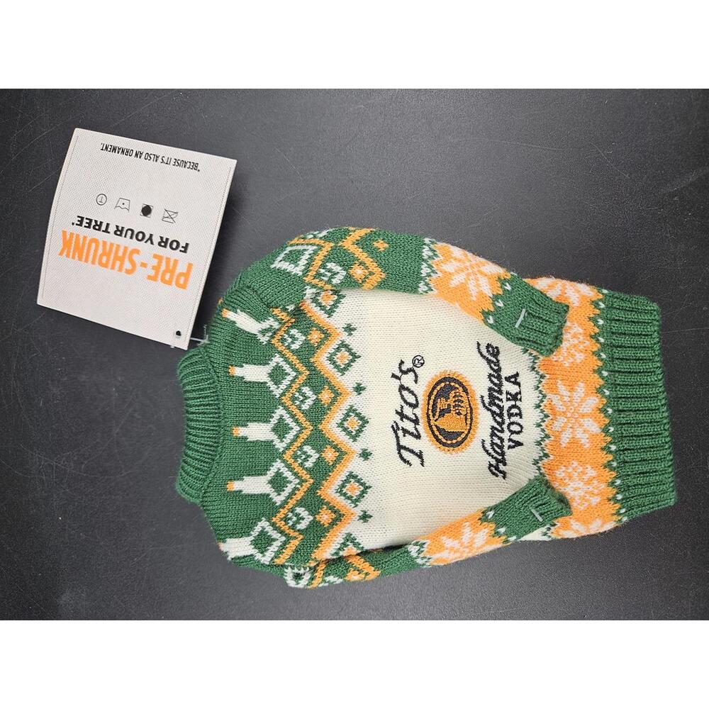 Tito's Handmade Vodka Mini Knitted Sweater Decoration
